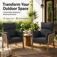 thumbnail image 7 of DTTRA High Back Patio Chair Cushion Set with 2 Arm Pillows, 48 x 24 x 4 in, Black, 7 of 7