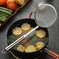 thumbnail image 3 of Stainless Steel Skimmer Oil Strainer Handheld Kitchen Colander Mesh Filter Slotted Spoon Flour Sieve Kitchen Tools Kitchenware, 3 of 9