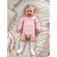 thumbnail image 6 of Cenuakty Baby 3M 6M 12M 18M Girl Romper Long Sleeve Doll Collar Solid Color Bodysuit Infant Fall Playsuit, 6 of 9