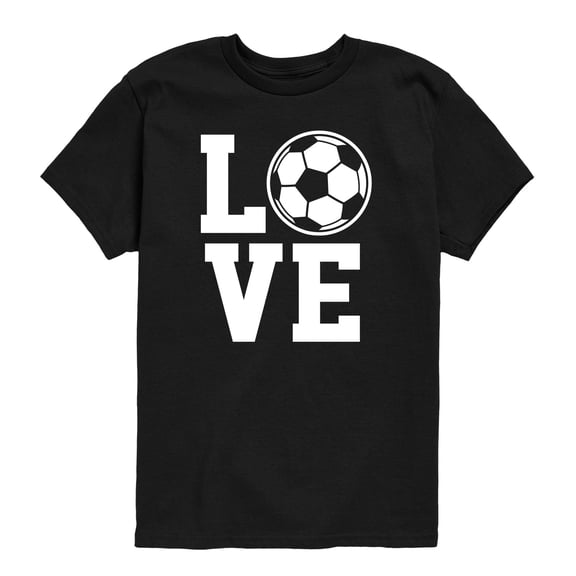 Instant Message - Love Soccer - Toddler Boys Short Sleeve Graphic T-Shirt
