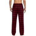 thumbnail image 5 of CYiJun Mens Plaid Pajama Pants, Soft Plaid Lounge Pj Bottoms for Men with Pockets, 5 of 6