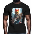 thumbnail image 2 of Camisetas casuales de manga corta con guitarrista de Funky Fox para hombre, camisetas gráficas, 2 of 8