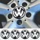 thumbnail image 4 of 4 Uds. Tapas centrales de rueda 3B7601171 65MM cromadas y negras para VW Beetle Passat Jetta, 4 of 9
