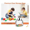 thumbnail image 2 of Paquete de 6 Bolsas de Almacenamiento de Juguetes, Bolsas de Almacenamiento Transparentes Reutilizables con Bolsillo Frontal, Bolsas Organizadoras de Juguetes A Prueba de Agua, 2 of 10