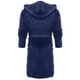 thumbnail image 4 of Batas Prolriy para mujer, bata de baño con capucha, ligera, suave, de felpa, larga, de franela, para dormir, bata de baño con capucha, bata larga y cálida de felpa, bata para mujer, azul marino,, 4 of 4