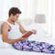 thumbnail image 5 of Balery pinkk flower crystal Skull Pantalones de pijama para hombre, pijama ultraligero, pantalón de descanso-Large, 5 of 6