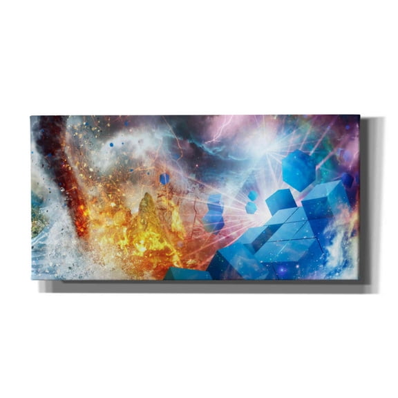 Cortesi Home 'Press Start Part 2' by Mario Sanchez Nevado, Canvas Wall Art, 12"x24"