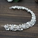 thumbnail image 5 of GOOHOCHY Diadema de cristal plateado con delicados diamantes de imitación para novia, tocado artificial para boda, diadema para novia, 5 of 7
