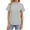 Gray, variant on pstuiky Short Sleeve Tops for Women Fashion Crew Neck Solid Color Women'S Clothing Breathable Loose Fit Comfortable Clothes Outfits Work Blouses for Women