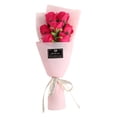 thumbnail image 1 of Ramo de rosas artificiales de 7 cabezas, hecho a mano, con pétalos de flores de jabón, ideal como decoración para aniversarios, cumpleaños, regalos para mujeres, madres, esposas y novias., 1 of 8