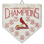 St. Louis Cardinals 12" x 12" World Series Home Plate Metal Sign