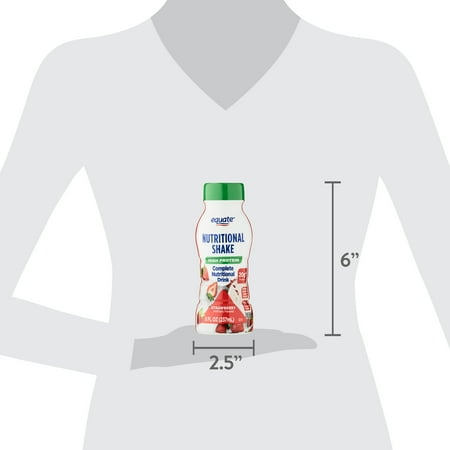 Equate High Protein Nutritional Shake, Strawberry, 8 fl oz, 24 Count