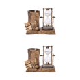 thumbnail image 4 of VONKY Retro Style Pencil Holder Hourglass Sand Timer Sandglass Birthday Table Copper 2PCS, 4 of 6
