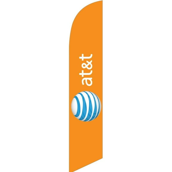 NEW AT&T Wireless orange Feather Banner Swooper Flag - Replacement FLAG ONLY
