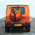 thumbnail image 2 of Fotbe Yellow Castle Sunset Tree Spare Tire Cover Thickening Universal Fit for Jeep, Trailer, RV, SUV, Truck, Tough Tire Wheel Soft Cover-14 inch, 2 of 8