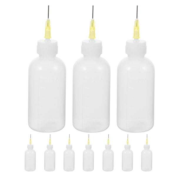 ColoMX 10 Uds. Herramienta de glaseado de cerámica, botellas exprimibles, botella de glaseado, botella de glaseado con punta de precisión, botellas de glaseado de cerámica con punta fina