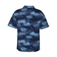 thumbnail image 4 of Xecao Starry Sky print Hawaiian shirt - a stylish short-sleeve button-down for men, perfect for casual beach and tropical outings., 4 of 9