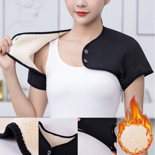 Under $10 Wraps Multi-color Unisex Solid Double Layer Composite Warm Shoulder Protector Plush Splice Shawl Vest