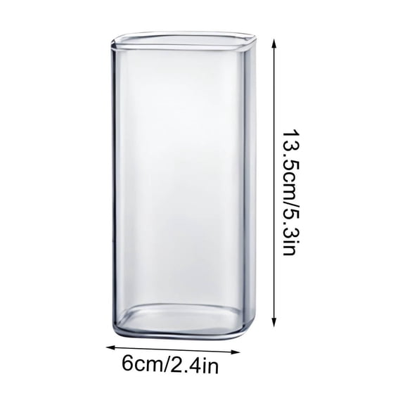 Square Glass Cup,Square Drinking Glasses,Cocktail Glass Cups Clear Tall Cute Tumbler,Espresso Shot Glasses Measuring Cup,Transparent Glass Water Cup Household Mouth Milk and Cup Crystal Glass