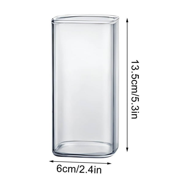 Pisexur Batería de cocina Vaso de agua de vidrio transparente para el hogar, vaso de leche y vaso de cristal. para la cocina del hogar