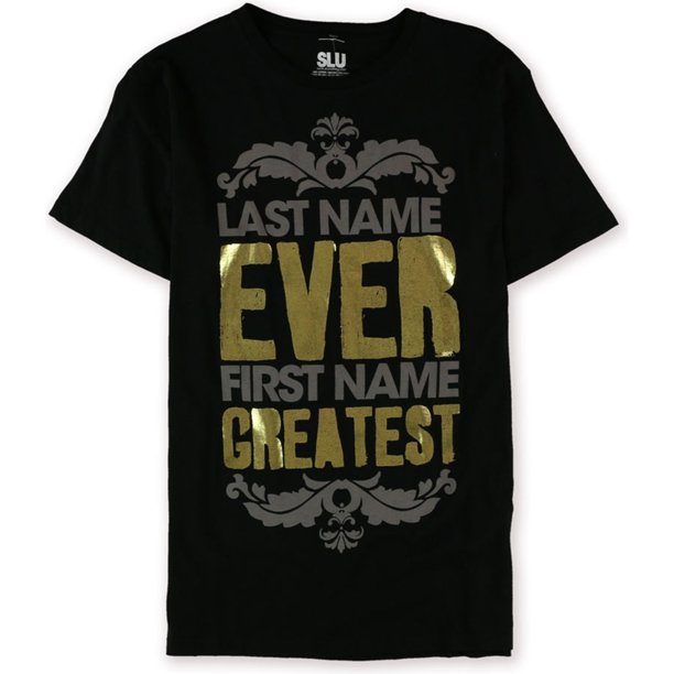 SLU Clothing Ever Greatest - Camiseta gráfica para hombre, color negro, talla mediana SLU Clothing Camiseta gráfica