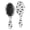 Halloween Ghost Bow Gray Pattern, variant on Halloween Ghost Candy Black Pattern Brush, Detangling Hair Brush, Paddle Styling Brush, Round Tip Bristles Gifts for Wet Dry Hair Styling