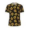 thumbnail image 5 of Wukai Sunflowers Print Men's Short-Sleeved Mesh T-Shirt,Quick-Dry Short Sleeve Workout T-Shirt-3X-Large, 5 of 8