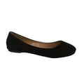 thumbnail image 4 of Ballerines pour Femmes Chaussures Plates Solides & Léopards 8600 Noir Micro Suède 8, 4 of 4