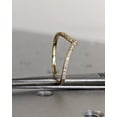 thumbnail image 3 of Jewelerix 14K Yellow Gold Vermeil V Shape Moissanite Chevron Ring, Dainty Stackable Ring Minimalist Wedding Band for Women, 3 of 5