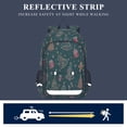 thumbnail image 5 of FORMRS Unisex School Backpack 17" Student Travel Bag with Laptop Compartment, Green Christmas Gingerbread, 5 of 7