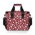 thumbnail image 7 of FORMRS Insulated Cooler Bag 24 Cans Capacity Soft Leakproof Lunch Box with Side Pockets, Red Cartoon Paws Pattern, 7 of 7