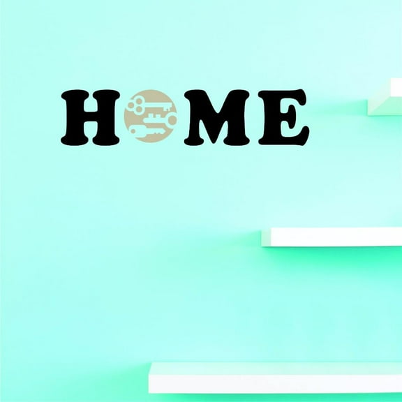 Custom Decals Home Keys Wall Art Size: 8 X 30 Inches Color: Multi