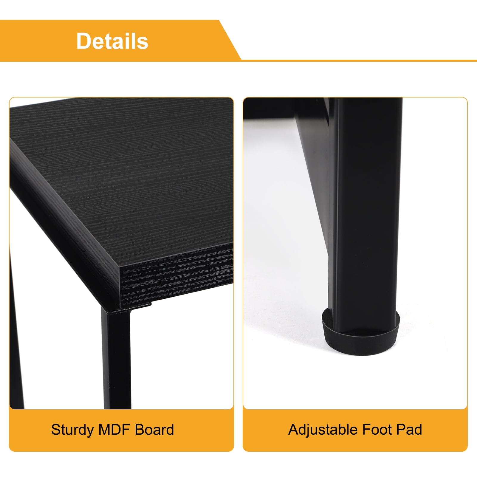 Oumilen Adult Modern Nightstand Narrow Side Table End Table, Black