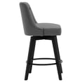 thumbnail image 5 of MINCETA Counter Stool,26" 360 Free Swivel Upholstered Bar Stool with Back-Set of 2-PU in Dark Gray, 5 of 6
