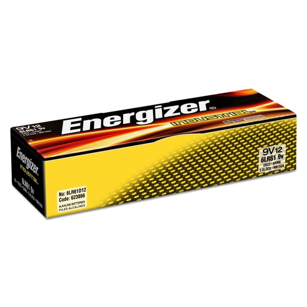 Batería Energizer EN22 industrial alcalina de 9 V (caja de 12)