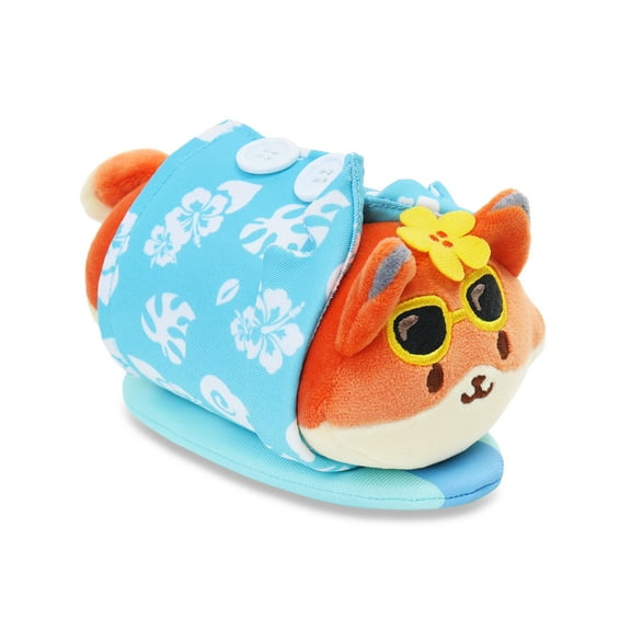 Anirollz Aloha Shirts 6" Cute Fox Character Small Plush Blanket Soft Squishy Stuffed Animal Toy : Foxiroll