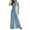 Blue, variant on QUYUON Denim Maxi Shirt Dresses for Women Summer Short Sleeve Button Tab Collar Jean Shirts Long Dress with Pockets Side Split A-Line Loose Casual Blouse Denim Dress, Navy 4XL