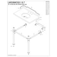 thumbnail image 4 of Kingston Brass LMS36MOQ7 Viceroy 36" Carrara Marble Console Sink with Stainless Steel Legs (8-Inch, 3-Hole), Carrara Marble White/Brushed Brass, 4 of 6