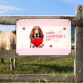 thumbnail image 2 of Happy Valentine's Day Basset Hound Brings Love Heart Horizontal Metal Aluminum Sign Bassets Dog Breed Lovers Gifts Idea Wall Art Home Decor - 02028, 2 of 5