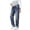 Blue, variant on MEZZALL Solid Color Women High Waist Maternity Jeans Pregnancy Comfort Stretch Denim Over Belly Pants Loose Fit Straight Leg Casual Trousers Soft Pregnant Trousers