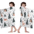 thumbnail image 4 of Multicolor Christmas Forest Pattern Hooded Bath Towel，60"x35" for Ages 3 To 12 Kids, Quick Dry Lightweight Soft Microfiber Hood Beach Towel Cover Up for Kids, 4 of 7