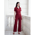 thumbnail image 4 of Conjunto Mujer 2 Piezas Blusa y Pantalón | Set Casual Elegante Texturizado | Blusa con Cierre y Cuello, 4 of 5