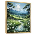 thumbnail image 2 of Designart "Dew Glistening in the Countryside II" Landscape & Nature Floater Framed Canvas Art Print, 2 of 7