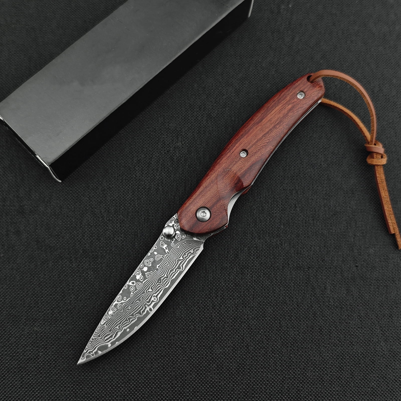 6.5-inch Damascus Folding Pocket Knife