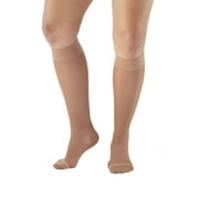Ames Walker Women's AW Style 18 / 43 Sheer Support Closed Toe Compression Knee High Stockings - 20-30 mmHg Nude X-Large 18-XL-NUDE Nylon/Spandex