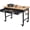 With drawer, variant on 48" Adjustable Workbench – Solid Rubber Wood & Metal Frame, 2,000 lbs, 6-Level Height Adjust, Recessed Outlet, 4 Casters