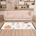 thumbnail image 2 of Yayeee Runner Rug for Bedroom 2'x6' Machine Washable Hallway Non Slip Mat, White Halloween Pumpkin, 2 of 8