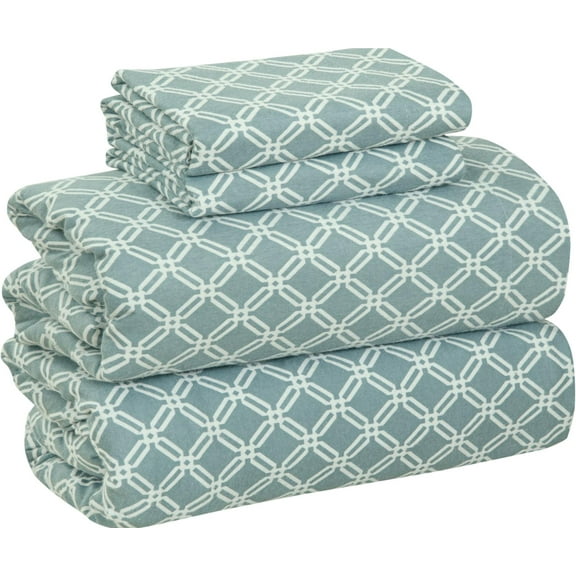 Bliss Casa Flannel Bed Sheets – 100% Cotton, Double Brushed for Extra Softness – Warm & Cozy All-Season Comfort – Deep Pockets – 4-Piece King Sheet Set (Gossard)