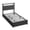 Black-2 Drawers, variant on Zimtown Queen Bed Frame with 2-Tier Storage Headboard, Metal Platform Bed Frame with 4 Storage Drawers, Built in Charging Station & LED, Black