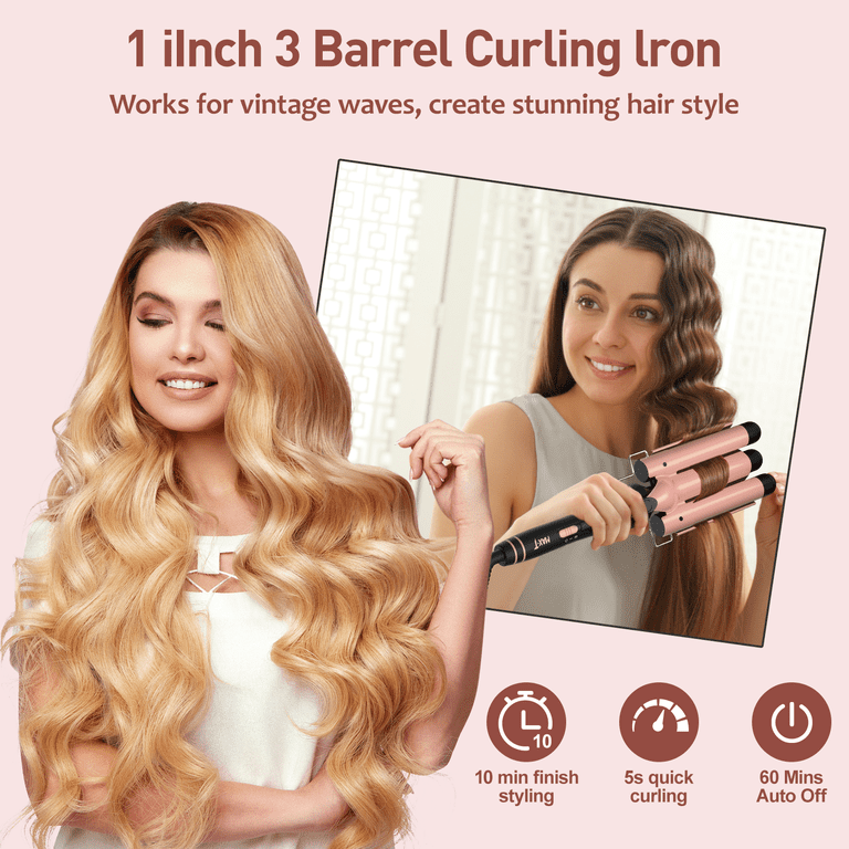 MAXT 5 in 1 Curling Iron Wand Set Dual Voltage 0.35-1.25  display picture 1